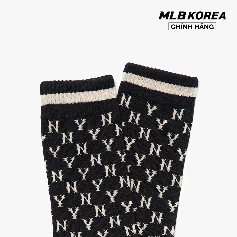 MLB - Vớ cổ cao Monogram Stripe 3ASOL0416-50BKS