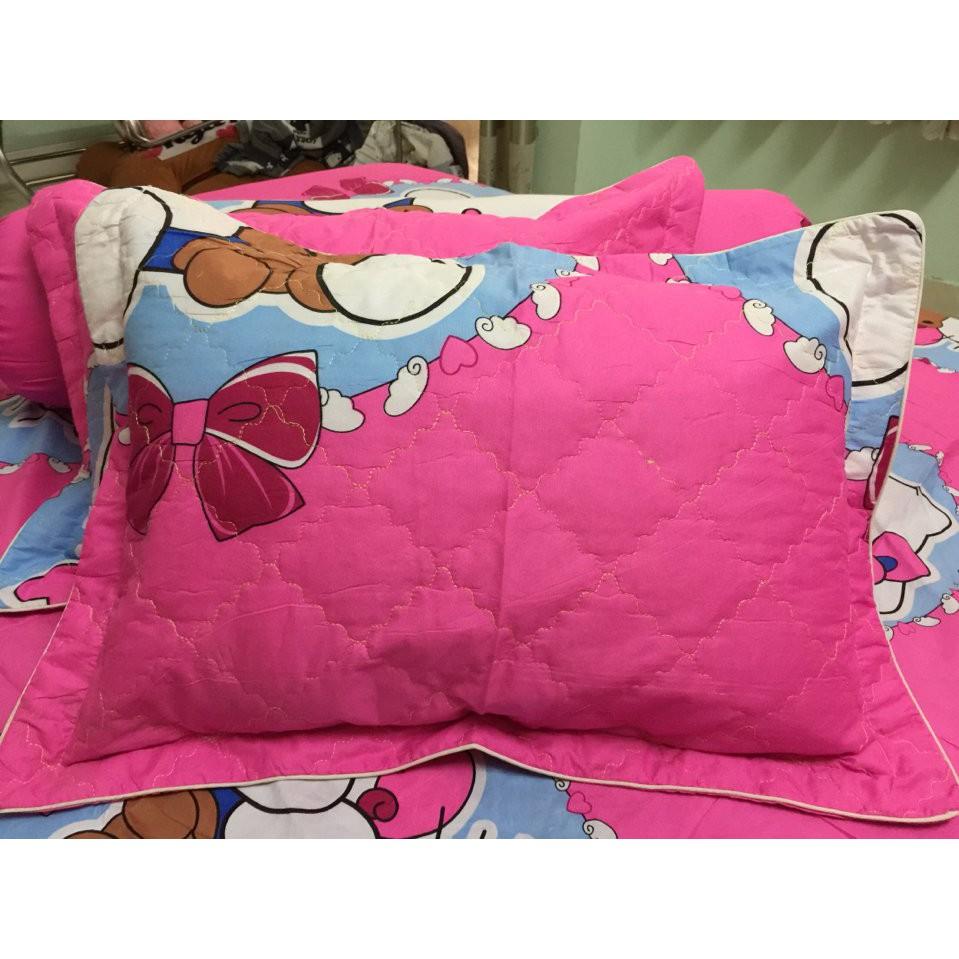 Bộ Chăn Ga Gối Cotton Poly Hello Kitty 1m8x2m
