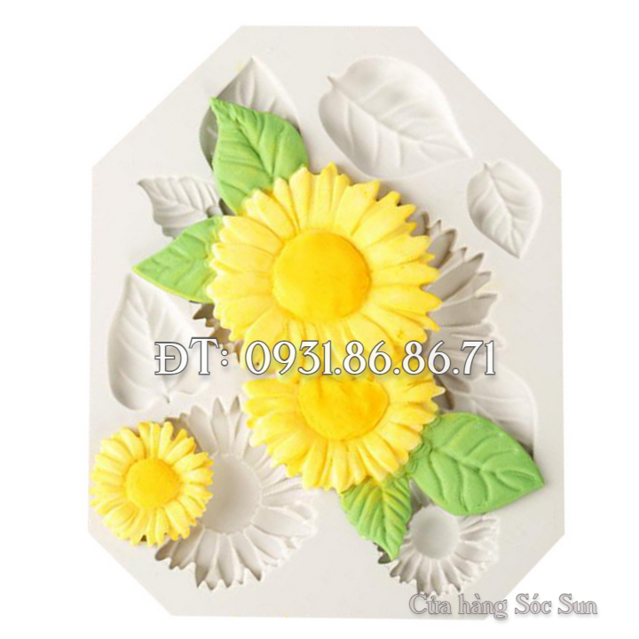 Khuôn silicon hoa hướng dương - Mã số 1063