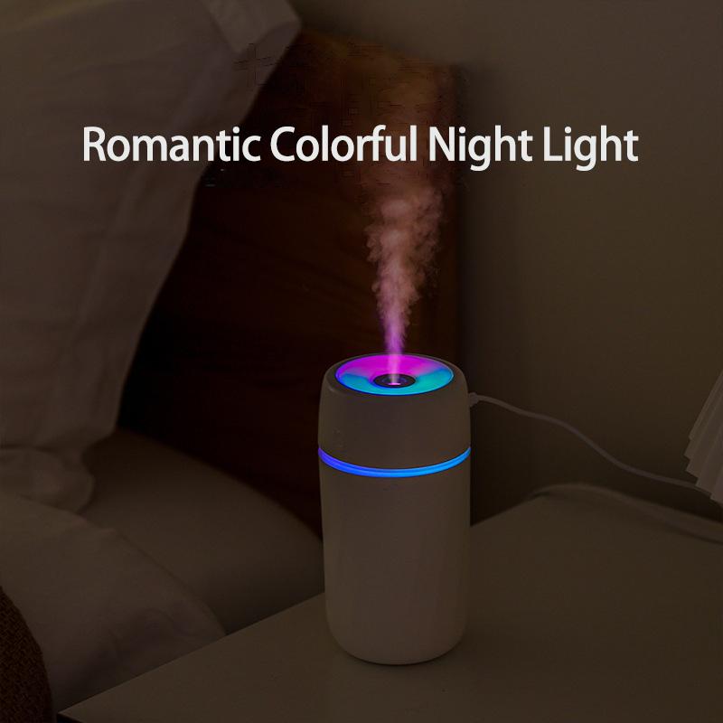USB Máy Tạo Độ Ẩm Không Khí Gia Đình Phòng Ngủ Siêu Âm Tinh Máy Khuếch Tán Tinh Dầu Mini Thoáng Mát Phun Sương Tạo Có Đèn LED Đèn Ngủ