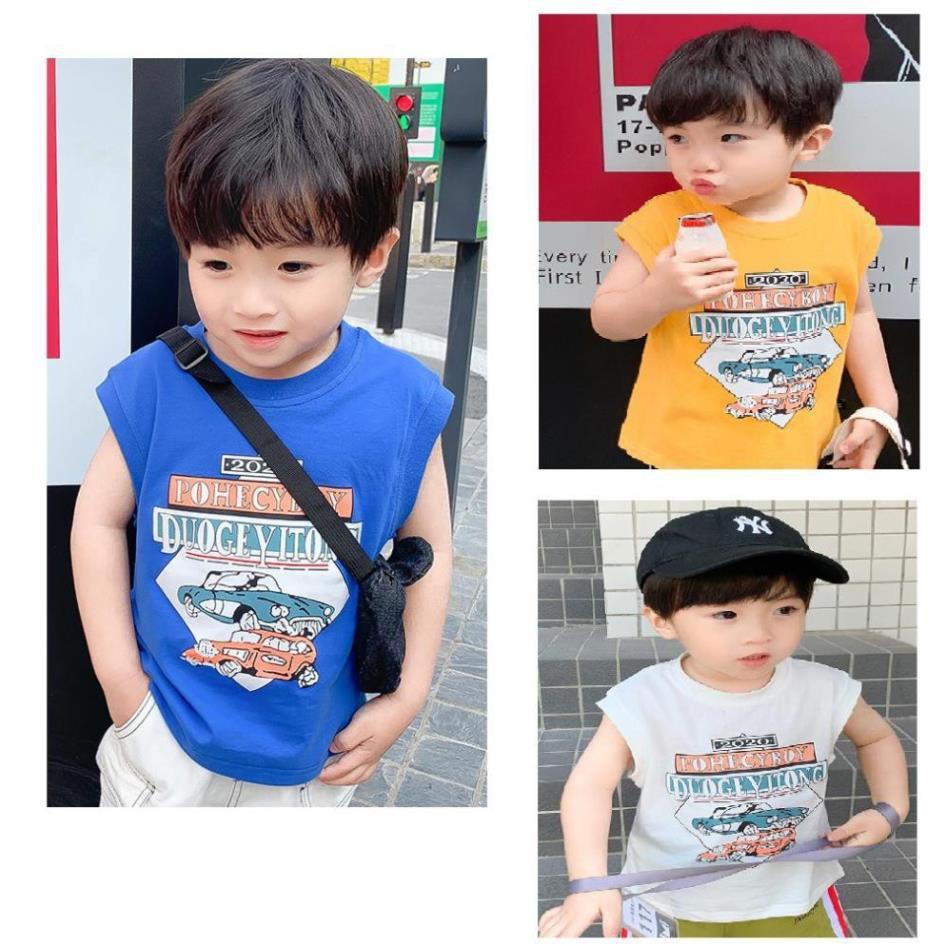 AT24 Size90-130 (9-27kg) Áo thun XILIBA cho bé trai, cotton 100% Thời trang trẻ Em hàng quảng châu