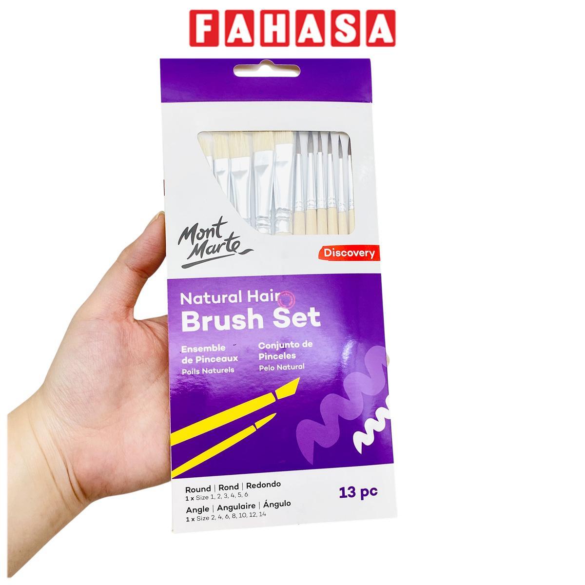 Bộ 13 Cọ Vẽ Natural Hair Brush - Mont Marte BMHS0059