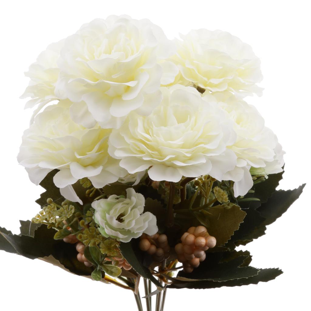 1 Bunch Artificial Peony Silk Flower Bridal Bouquet Garden Decor