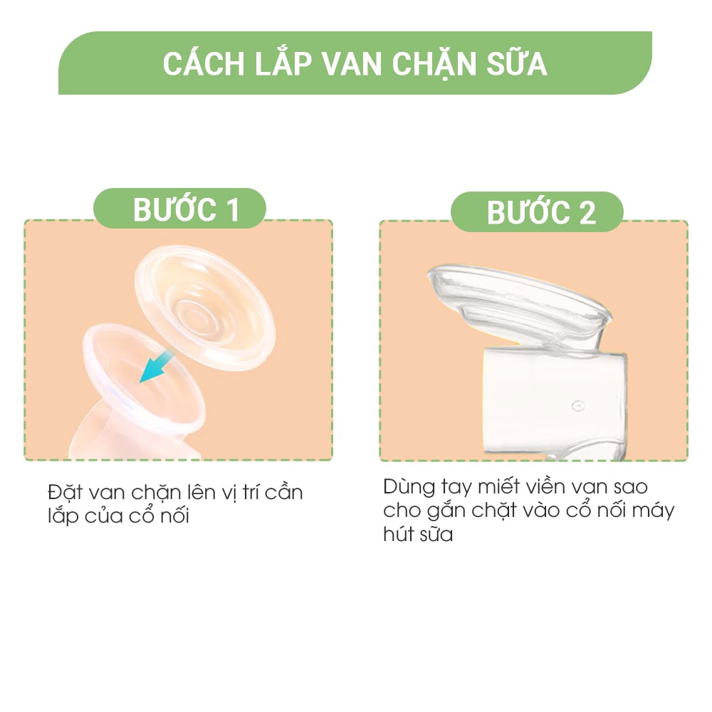 Van Chặn Sữa Máy Hút Sữa Không Dây Mama’s Choice Cloudie, Chất Liệu Silicone An Toàn Cho Mẹ và Bé (1 cái)