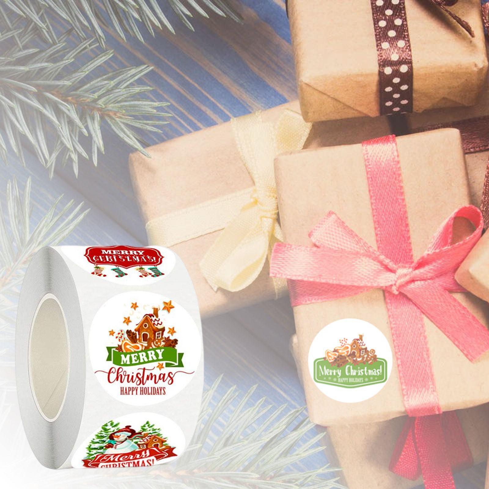 Christmas Stickers Party Supplies Seals 1.5" for Book Bags Wrapping Gift