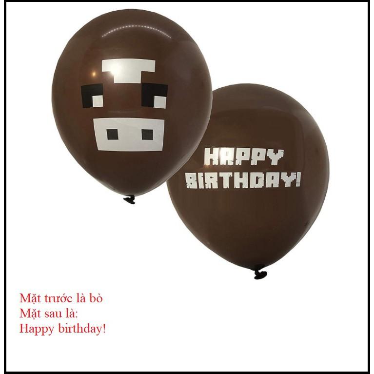 Combo 24 trái bóng bay minecraft trang trí tiệc