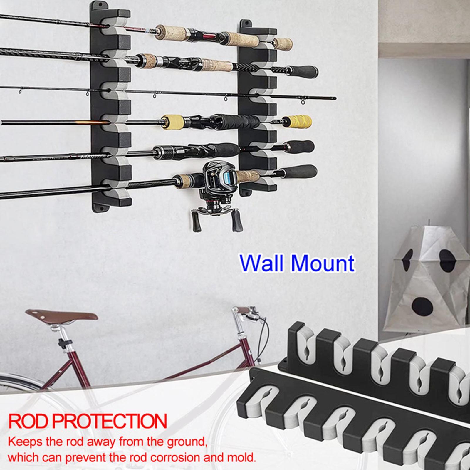 6 Fishing Pole Holder Storage Organizer Accessories