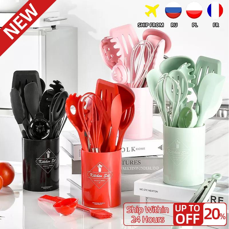 Ốp Đồ Dùng Nhà Bếp Chống Dính Nồi Nhiệt Cao Cấp Thìa Xúc Thìa Canh Tây Bếp Dụng Cụ Nướng Bánh