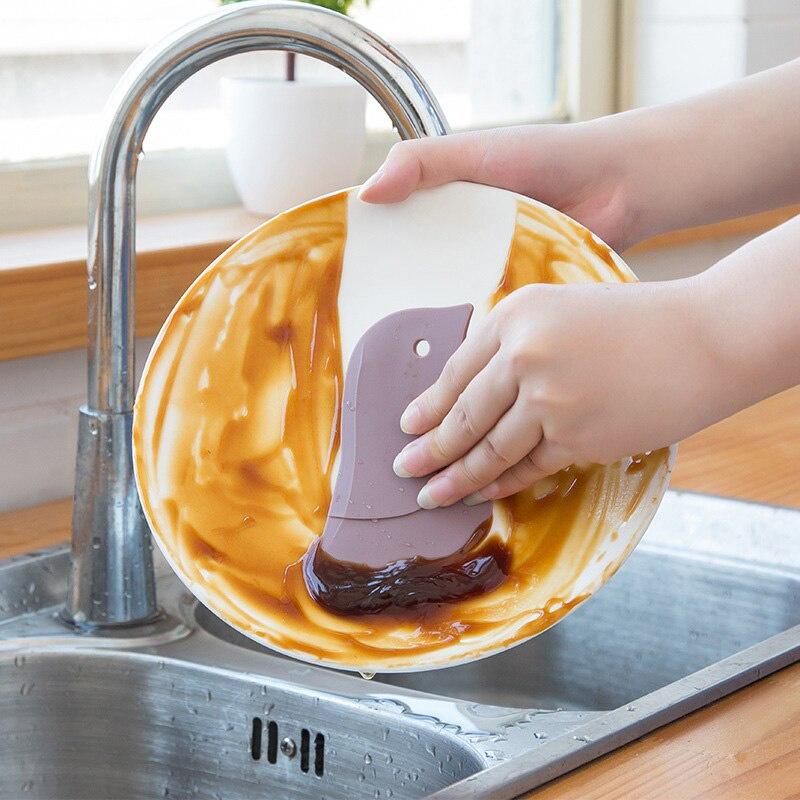 Cute Cartoon Soft Scraper Kitchen Baking Tool Multi-function Scraper Oil Plate Scraping Oil Scraper Household Cleaning Tool