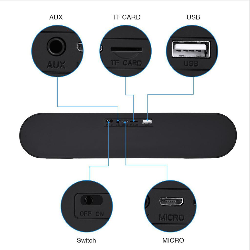 Wireless Bluetooth Speaker High Bass Portable Stereo Loudspeaker Indoor Outdoor