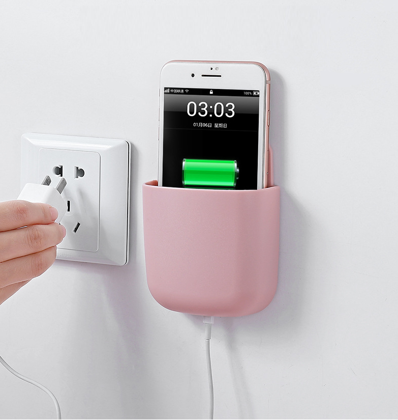 Hộp treo sạc điện thoại, kệ treo remote, đồ dùng dán tường đa năng tiện lợi giúp không gian gọn gàng, ngăn nắp