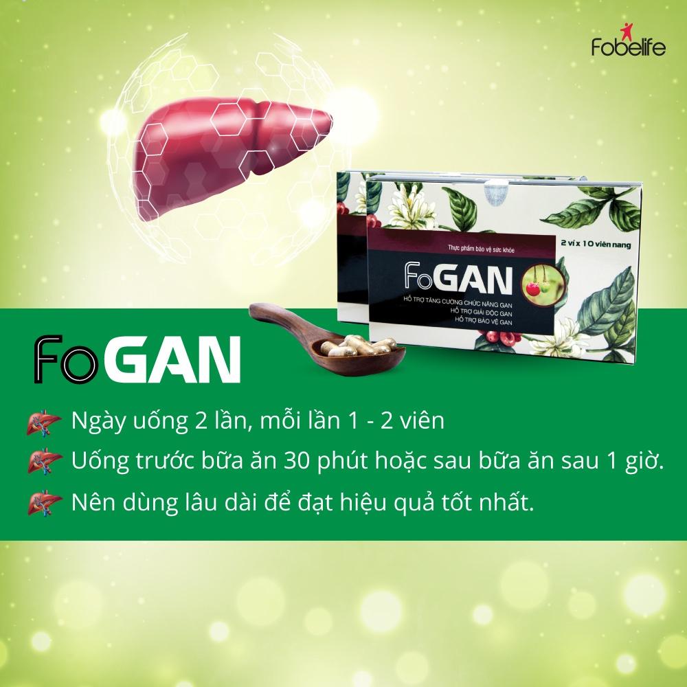 Viên Uống Mát Gan Giải Độc Gan Thanh Nhiệt Cơ Thể FoGan - Hộp 20 viên
