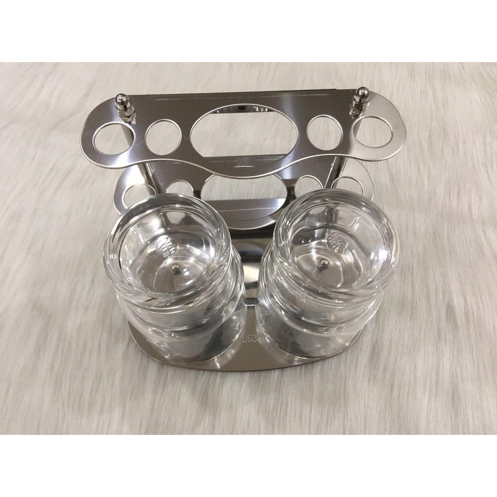 Giá để cốc nhà tắm inox 304, có chỗ để bàn chải và kem đánh răng