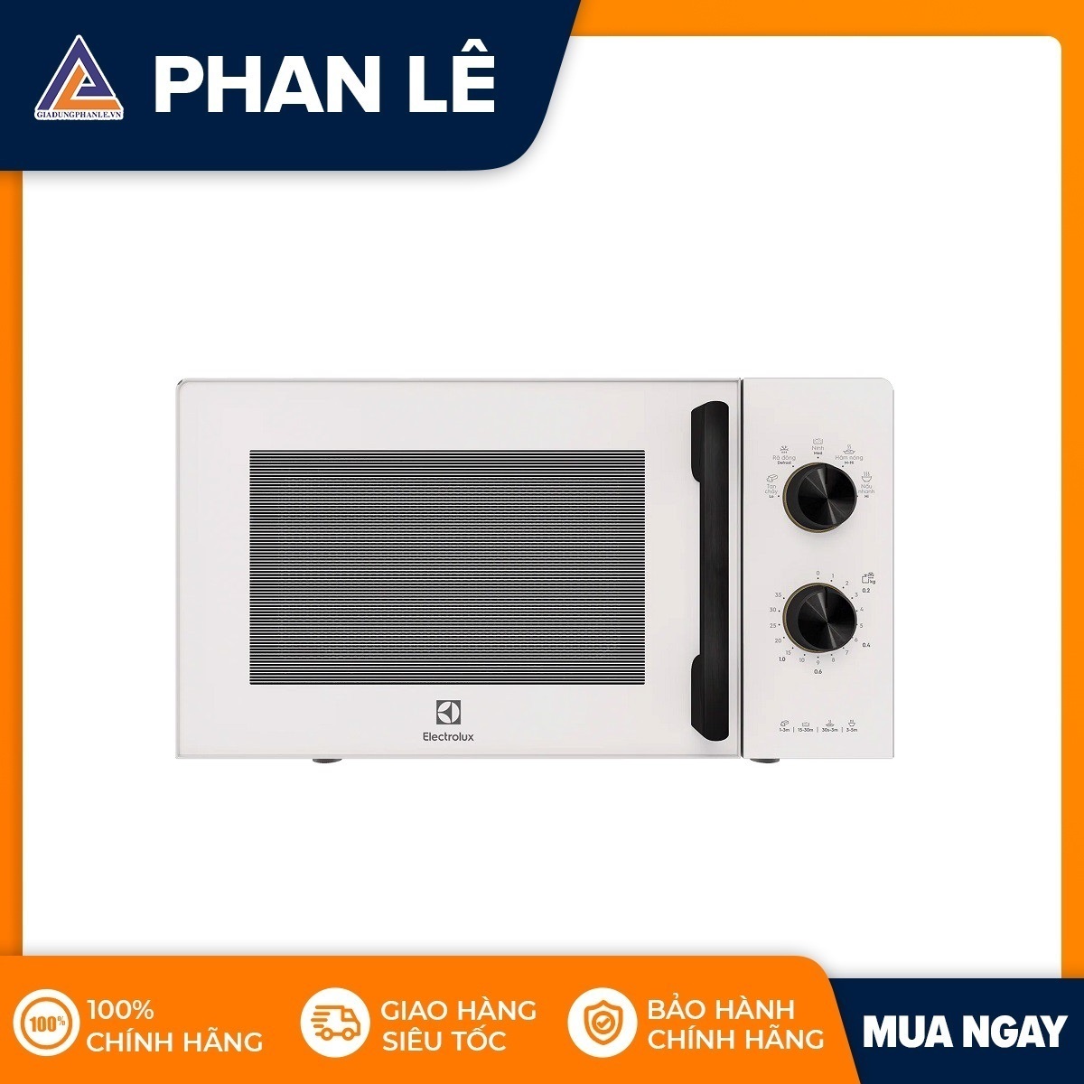 Lò vi sóng cơ Electrolux EMM20K22W - 20L Hàng Chính Hãng