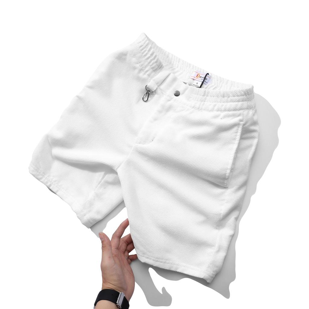 Quần short nam cao cấp lưng thun chất cotton pique 4 màu basic DILANO SCP01