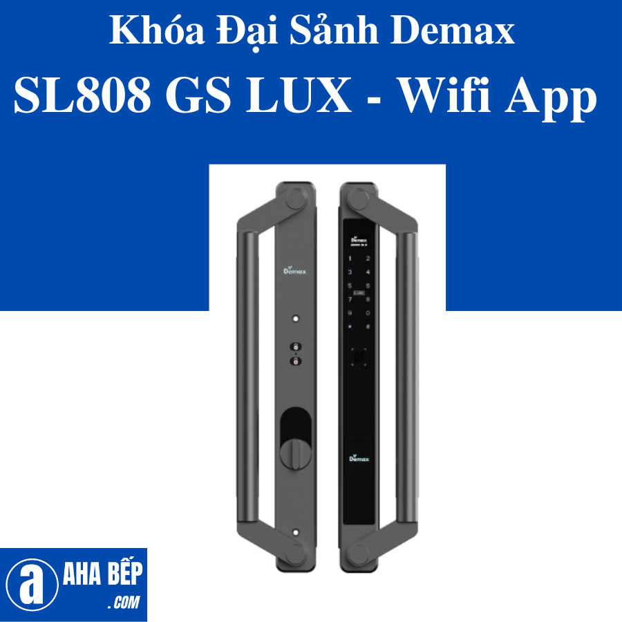 Khóa Đại Sảnh Demax SL808 GS LUX - Wifi App. Hàng Chính Hãng