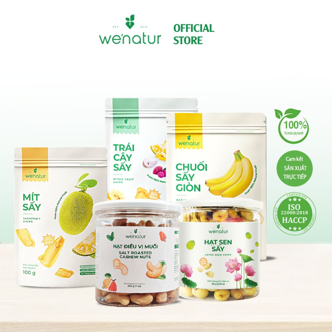 Combo 5 Sản Phẩm Hạt và Trái Cây Sấy Giòn