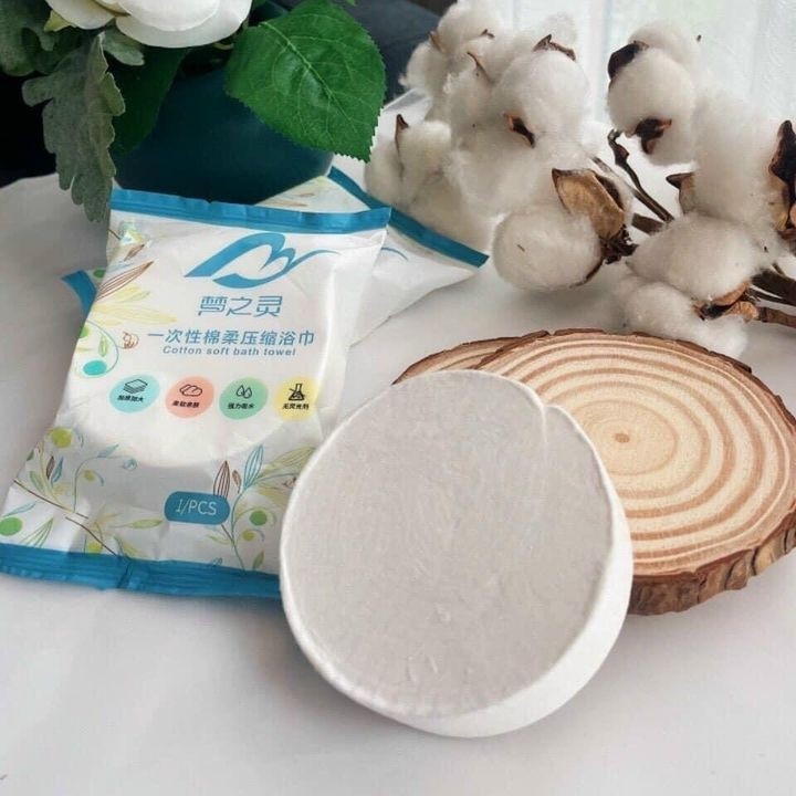 Khăn Tắm Nén, Khăn Tắm Du Lịch Bằng Cotton Tiện Lợi Dùng Một Lần 70*140 cm Tiện Lợi