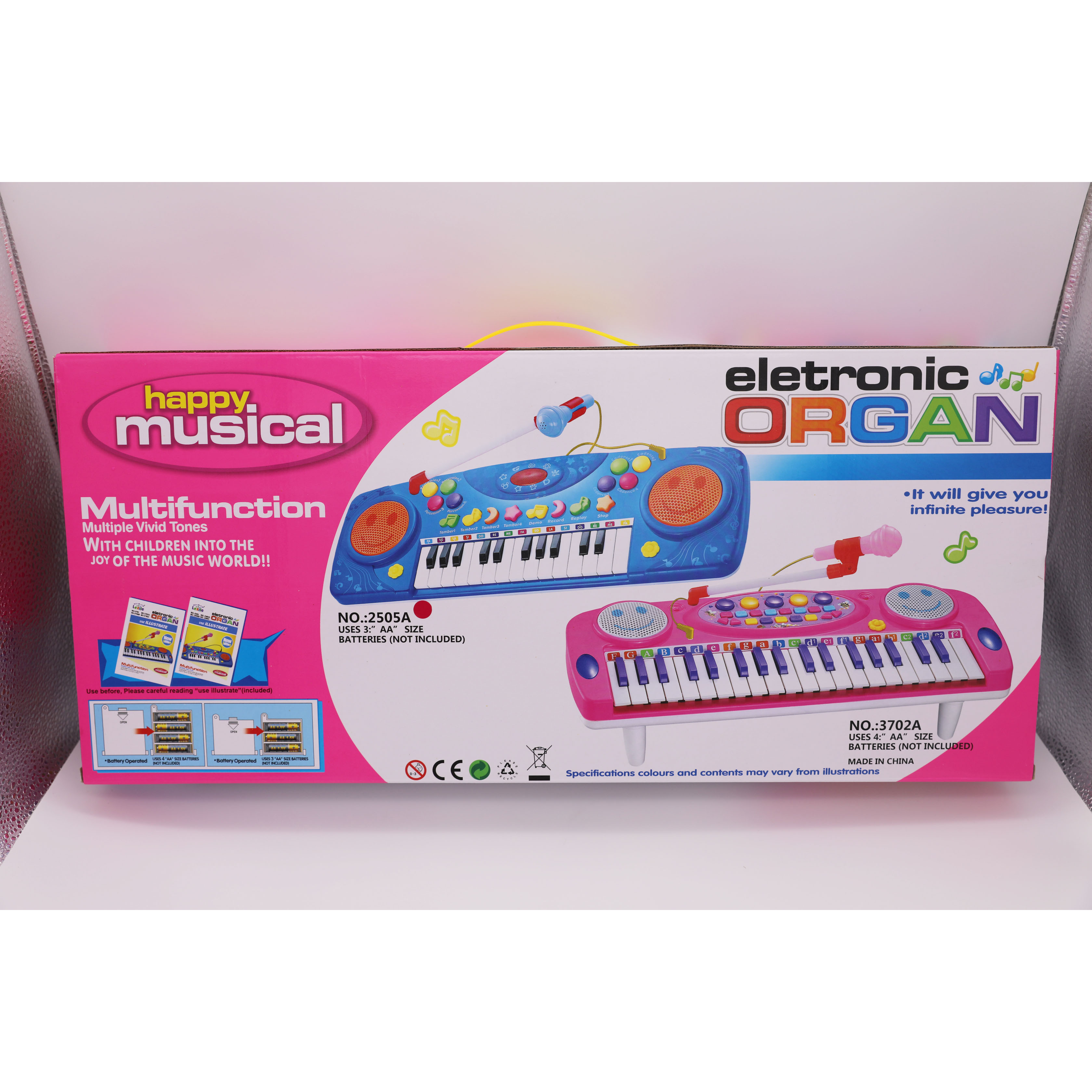 Đàn organ kèm micro 2505A - màu xanh/ hồng