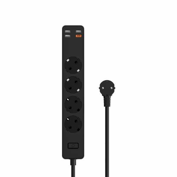 Ổ Điện Wiwu Power Strip Socket With 4 AC 3 USB 20w PD Ngăn Trẻ Em Chạm Vào, Dây Cáp Dày và Bền - Hàng Chính Hãng