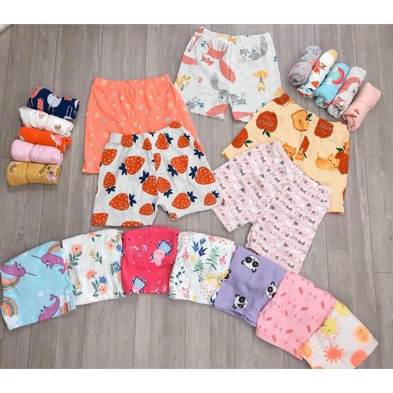 Combo 10 chiếc quần đùi chục cotton bozip cho bé trai bé gái