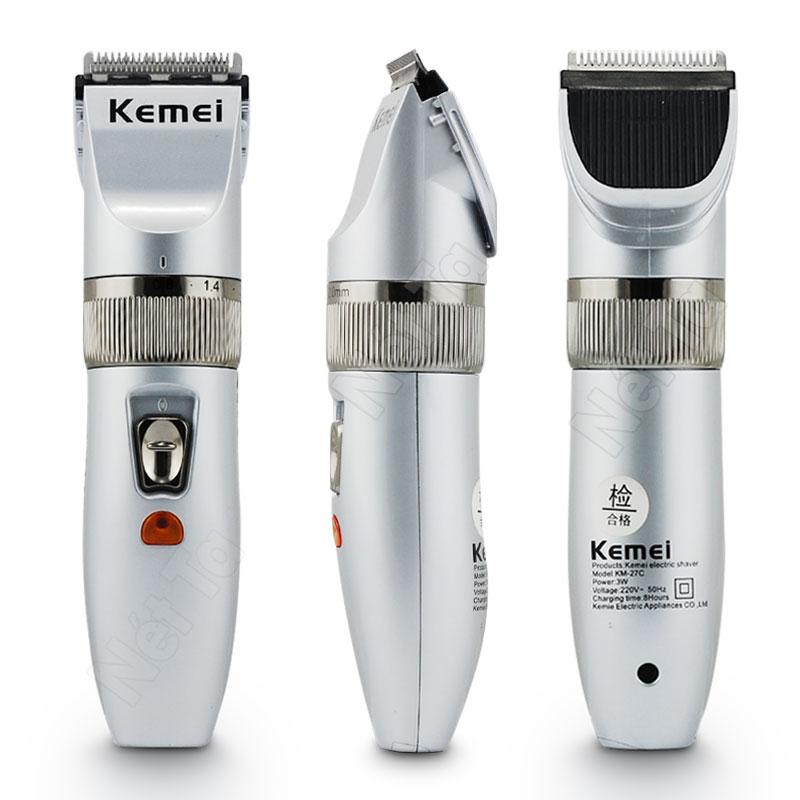 Tông đơ cắt tóc không dây Kemei KM-27C chuyên dụng cắt tóc trẻ em sơ sinh, cắt tóc cá nhân và gia đình, lưỡi sứ an toàn dễ sử dụng có 4 mức điều chỉnh lưỡi