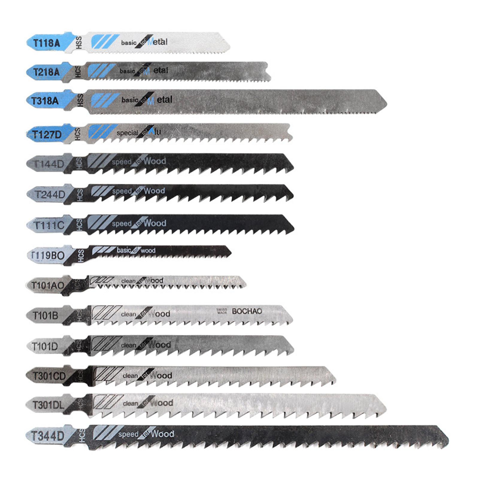 48Pack Various Jigsaw Blades Set Jig Saw Blade for Woodworking Cutter Kit