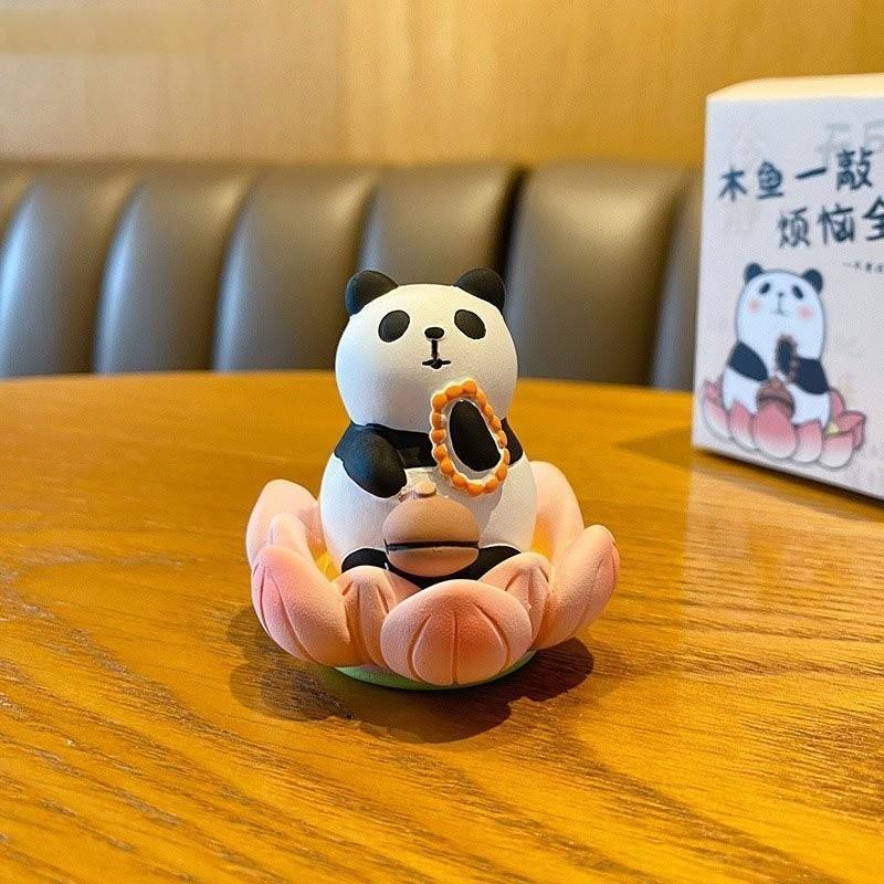 Mô Hình Thú Ngồi Thiền Đài Sen Tịnh Tâm Đáng Yêu Dùng Để Bàn, Ô Tô, Decor, Sưu Tầm, Quà Tặng