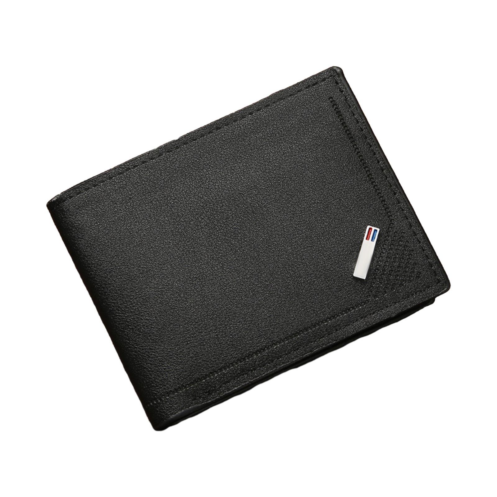 Men Wallet Wallet Organizer PU Leather Fashionable Simple Short Clutch Card Holder for Husband Father Dating Street Gift