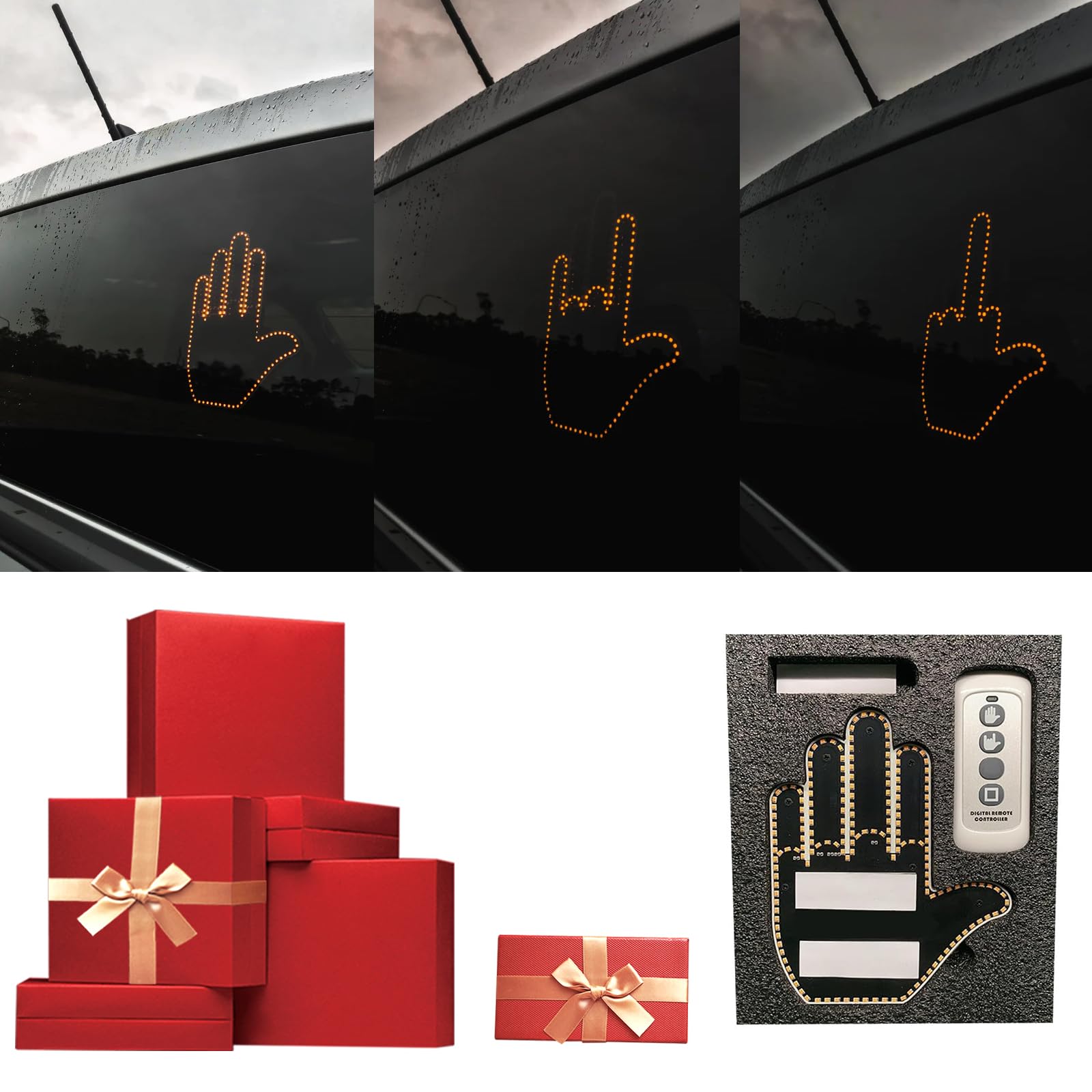 Đèn Led Cử Chỉ Ngón Tay Trang Trí Ô Tô Gesture LED