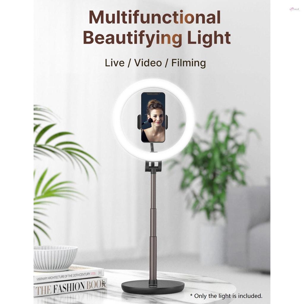 Vòng đèn LED Ulanzi VL120C 3000K-6500K có thể điều chỉnh độ sáng kèm giá đỡ điện thoại hỗ trợ trang điểm quay video