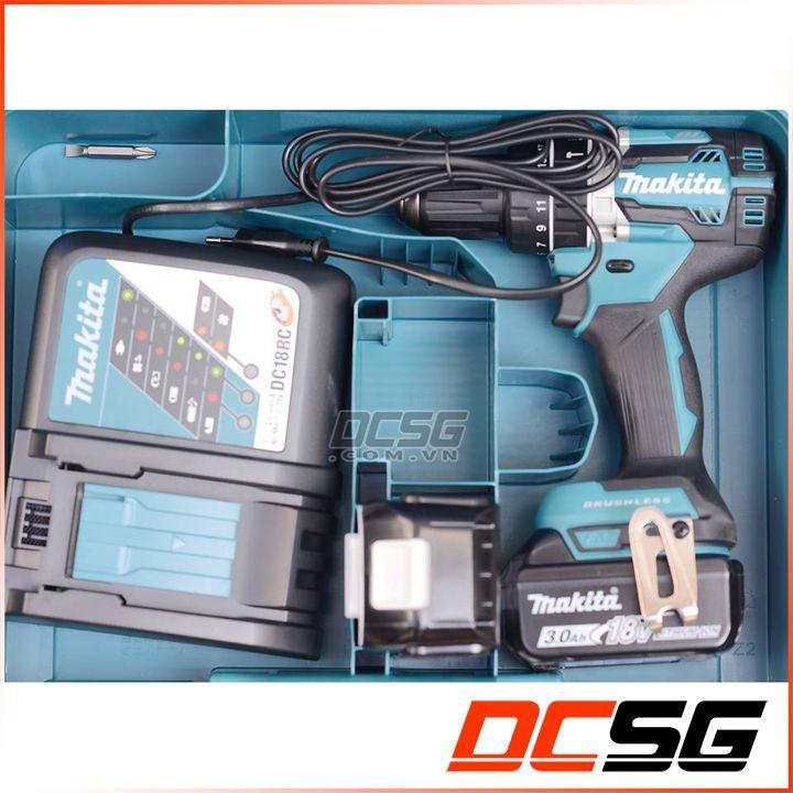 Máy khoan búa, vặn vít 13/38/13mm dùng pin 18V Makita DHP484RFE
