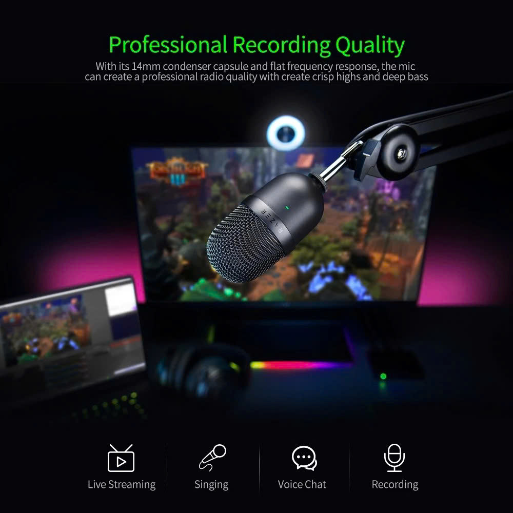 Micro thu âm đa hướng 360 độ để bàn dùng cho họp hội nghị trực tuyến chân cắm USB - hàng nhập khẩu MICROPHONE VI TÍNH