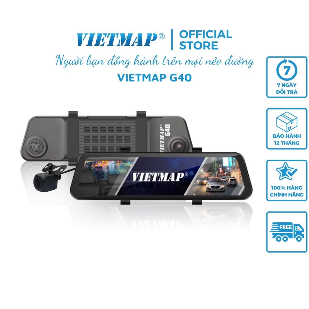 VIETMAP G40 - Camera hành trình ô tô Gương tràn viền _cảnh báo giao thông - HÀNG CHÍNH HÃNG