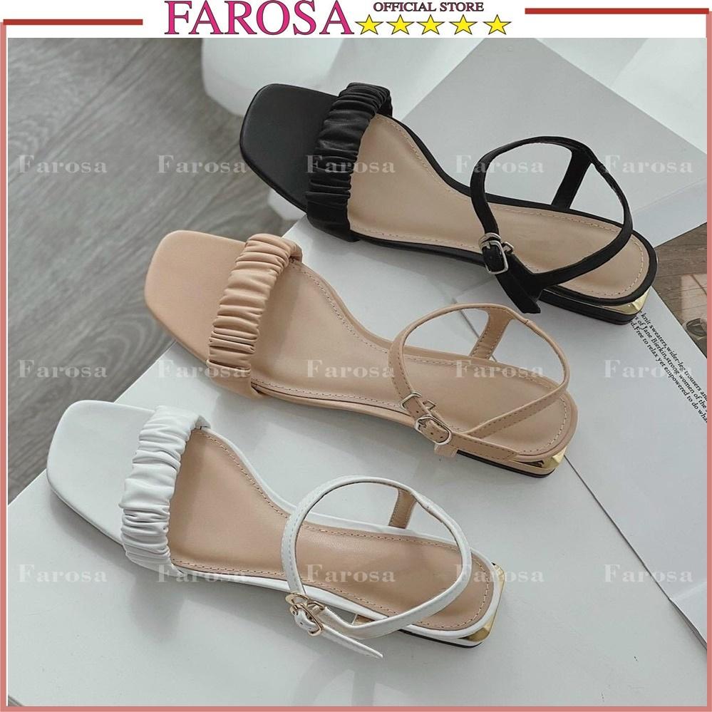 Dép sandal nữ quai nhún ngang FAROSA đế 2cm lên chân cực êm