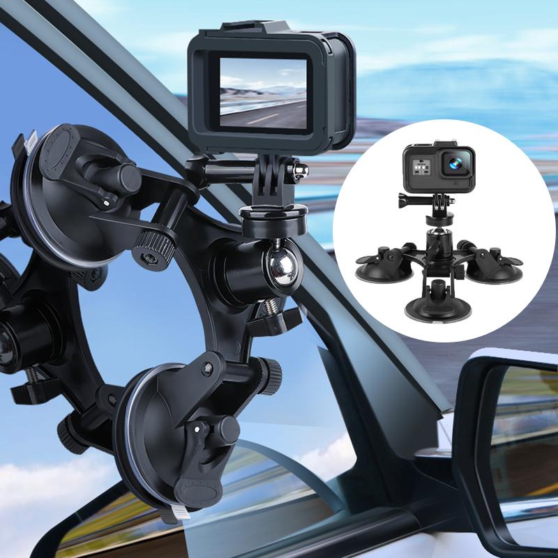 Cúp máy ảnh hành động cho GoPro Hero11 10 9 8 7 6 Black SJCAM SJ7 YI 4K GO Pro Mount Glass Sucker Action Camera Phụ kiện