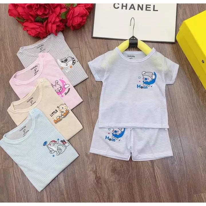 Bộ cộc tay Noubaby cho bé mặc mùa hè thoáng mát,bộ cộc tay chất liệu 100% cotton mát mẻ