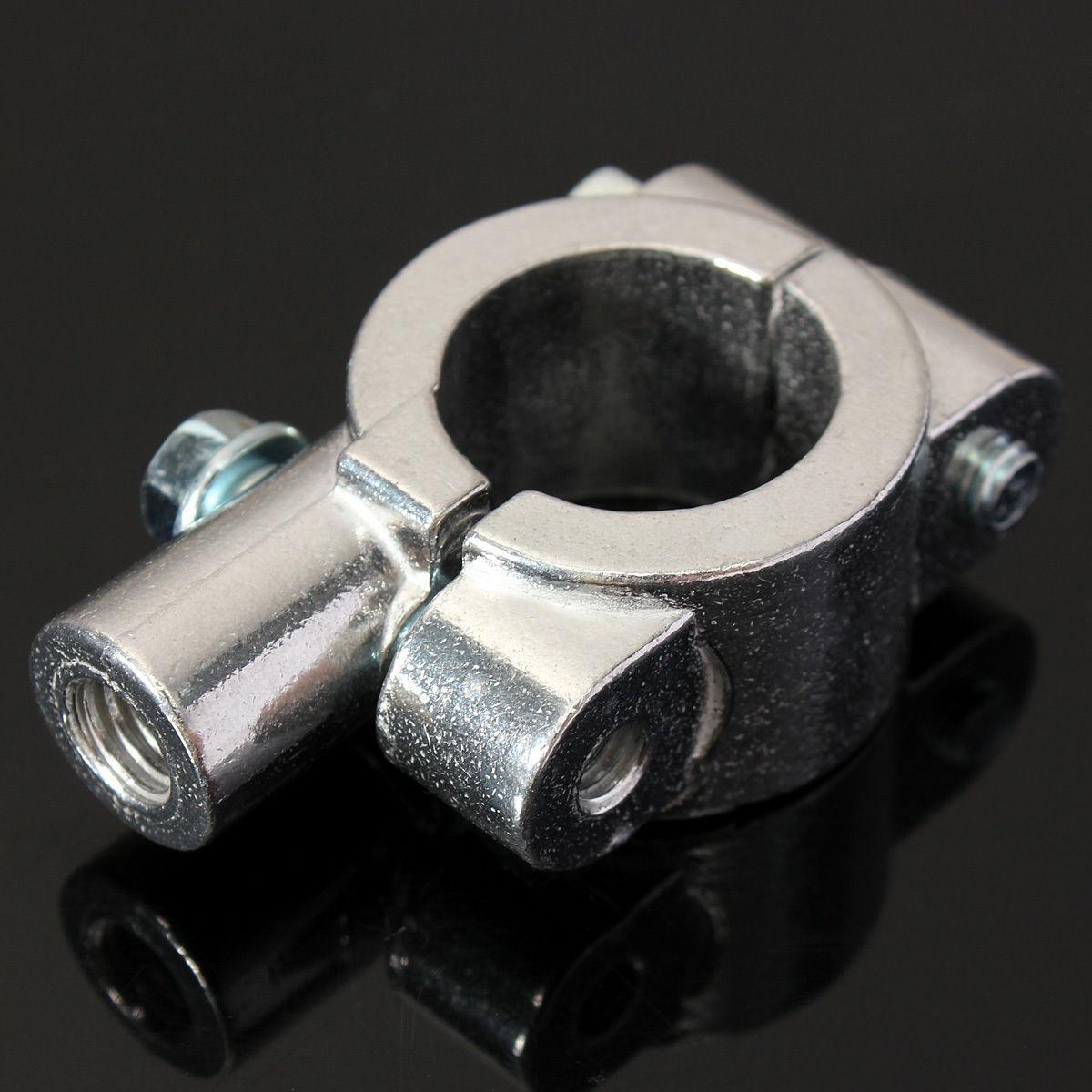 2x Mirror Mount Bracket Clamp for 7/8" Handlebar Motorcycle Chrome