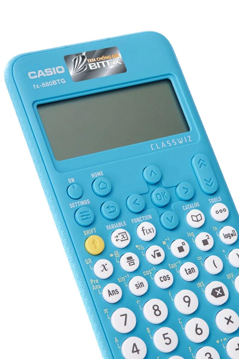 Máy Tính Casio FX-880BTG - Màu Xanh Dương + Bút Frixion Colors và G2 (Màu Mực Ngẫu Nhiên)