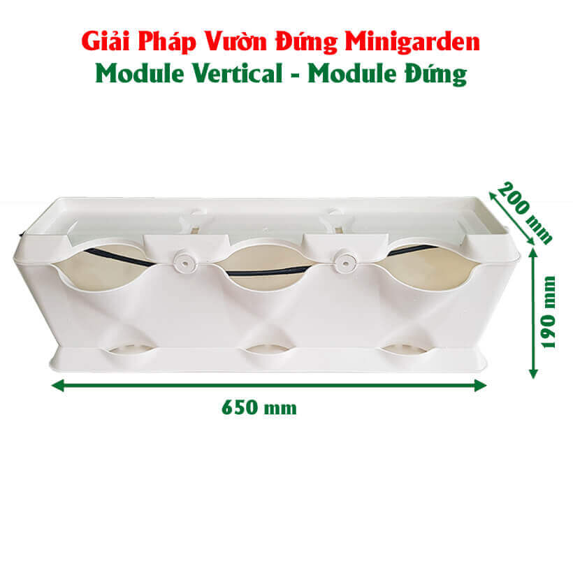 Chậu Treo Trồng Rau Ban Công Đứng Minigarden (Set 10 Bộ) nhập khẩu Châu Âu kèm hệ thống tưới nhỏ giọt bán tự động với năng suất rau cao