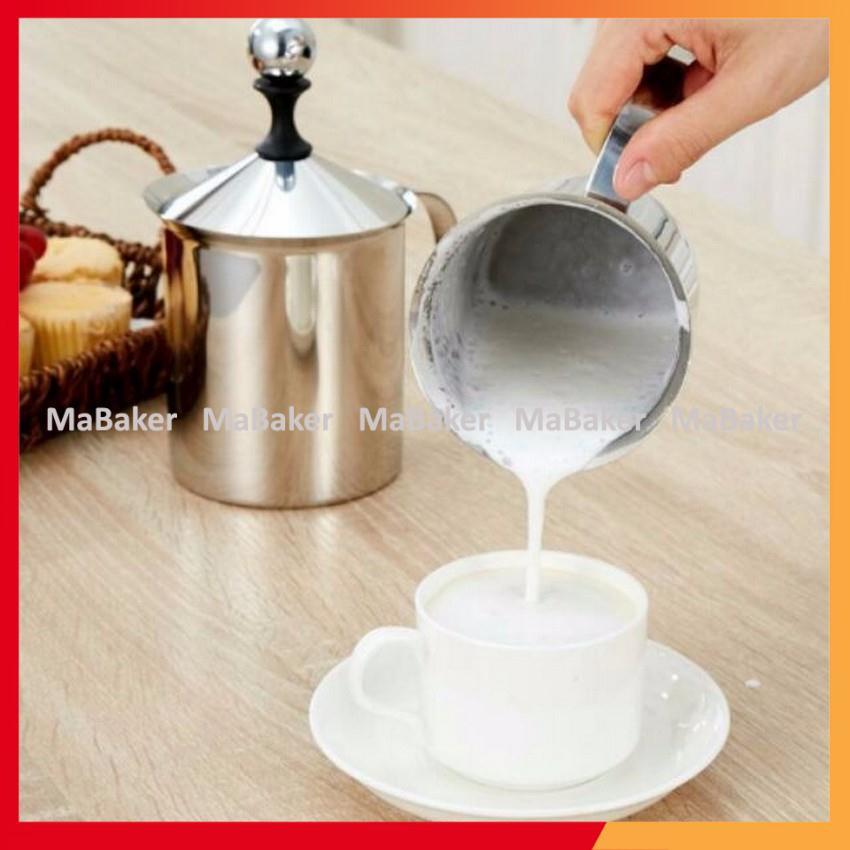 Ca đánh sữa lạnh, tạo bọt café, capuccino, latter art bằng inox cao cấp, siêu bền đẹp 400ml, 800ml