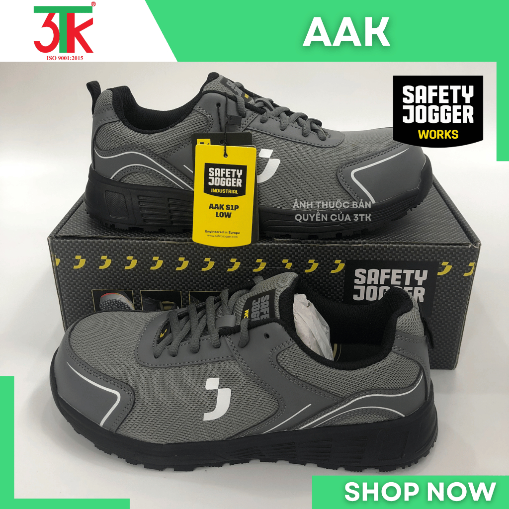 Giày bảo hộ Safety Jogger AAK S1P Chống va đập, chống đâm xuyên , chống tĩnh điện , chống trơn trượt phù hợp trong khu công nghiệp , nhà máy , công trường