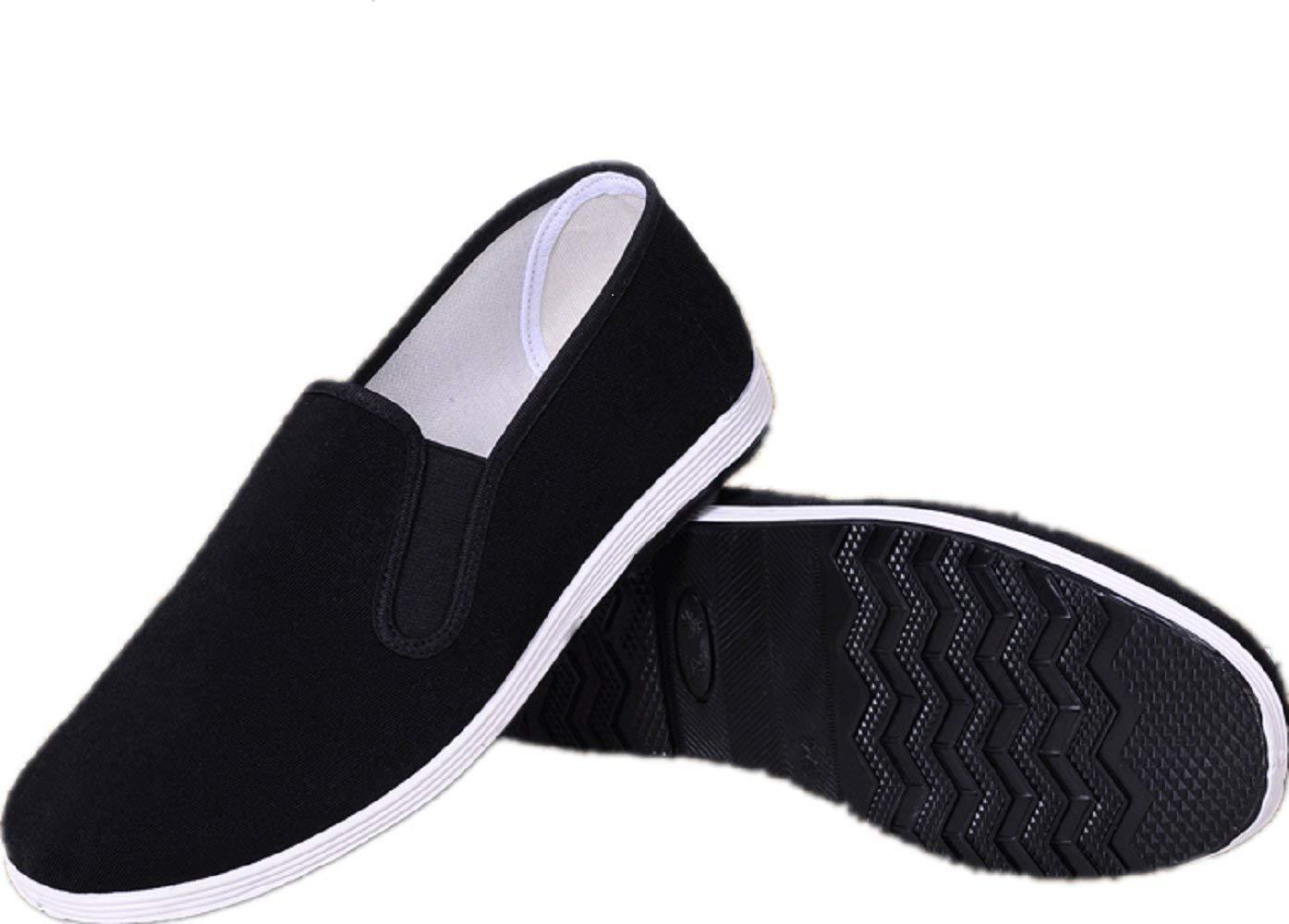 Giày Kung Fu Truyền Thống Trung Quốc Giày Thái Cực Quyền Đế Cao Su Unisex Đen