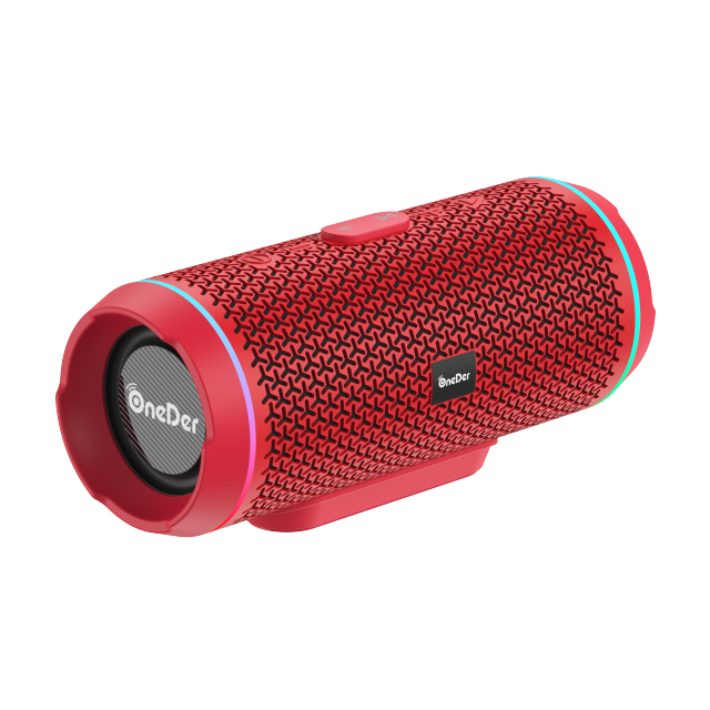 Loa Bluetooth không dây âm trầm nổi ngoài trời, Âm thanh âm thanh Hi-Fi Hi-Res không dây HiFi với đĩa U, FM, đèn LED nhiều màu sắc RGB Màu sắc: Oneder v10-đỏ