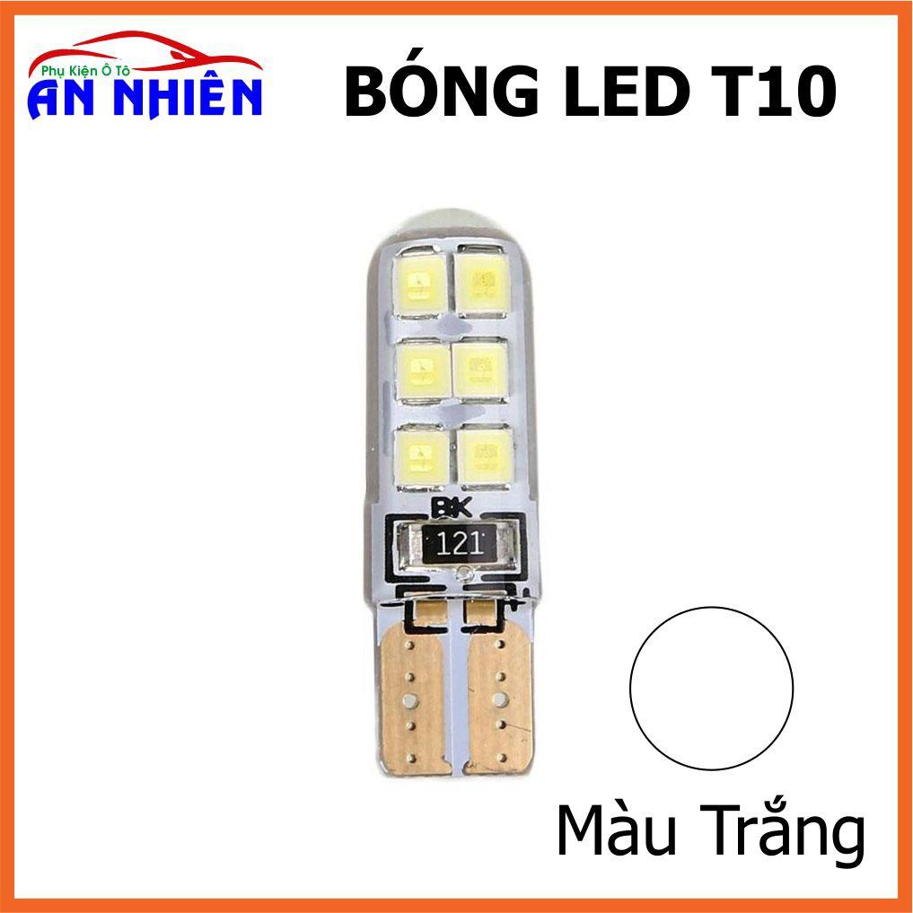 BÓNG LED T10 Đèn Xi Nhan, Đèn Demi Siêu Sáng Cho Xe Máy, Ô Tô, Chân T10 chip SMD Bọc Silicon