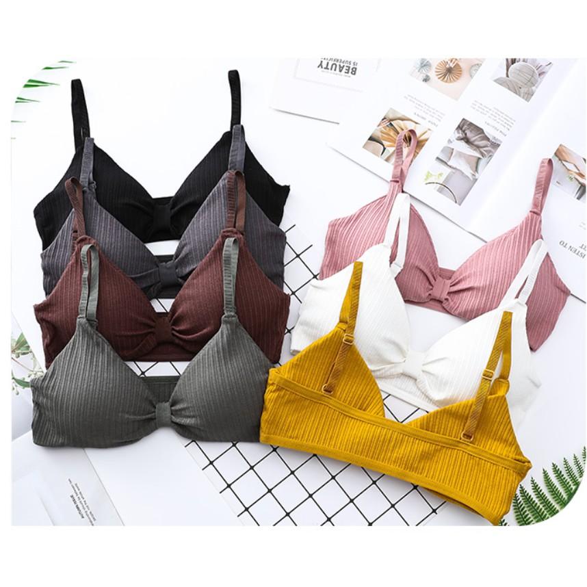 Áo ngực nữ đẹp ️️ Bra Tăm Nơ Sexy - Áo Bra Gân Tăm Thắt Nơ Cực Xinh