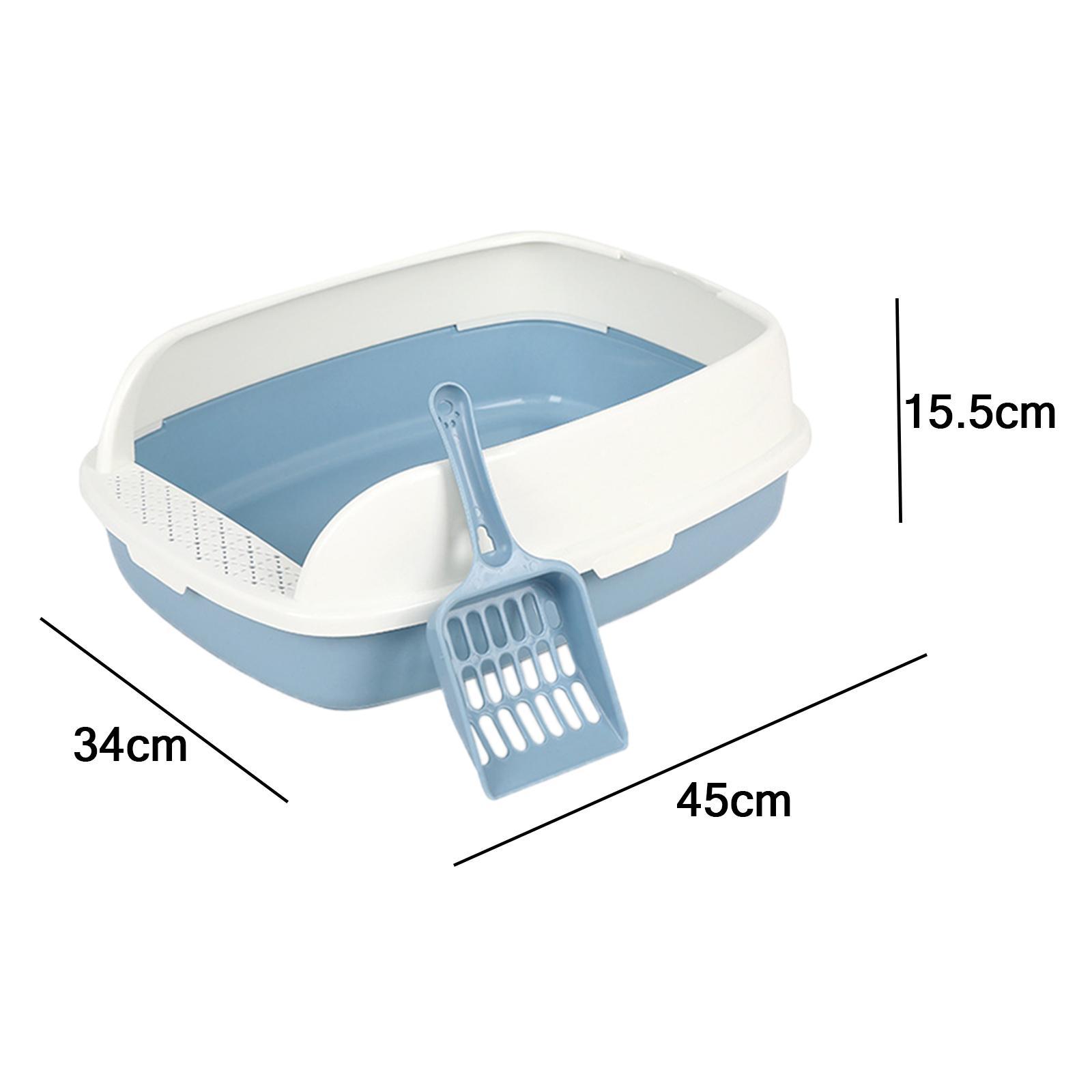 Cat Litter Box Kitten Litter Pan Toilet Detachable Rim Bedpan