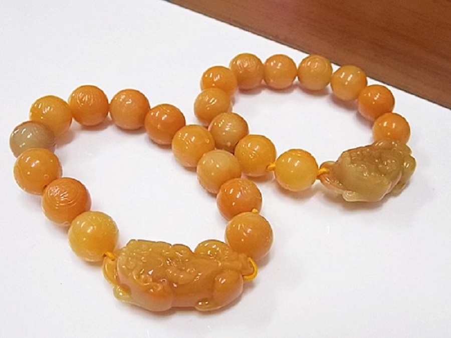 Vòng tay nam hạt nhựa cứng siêu đẹp tì hưu 14 ly- siêu nhẹ