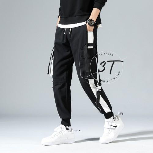 Quần Jogger Kaki Túi Hộp Dây Rút Unisex Phong Cách