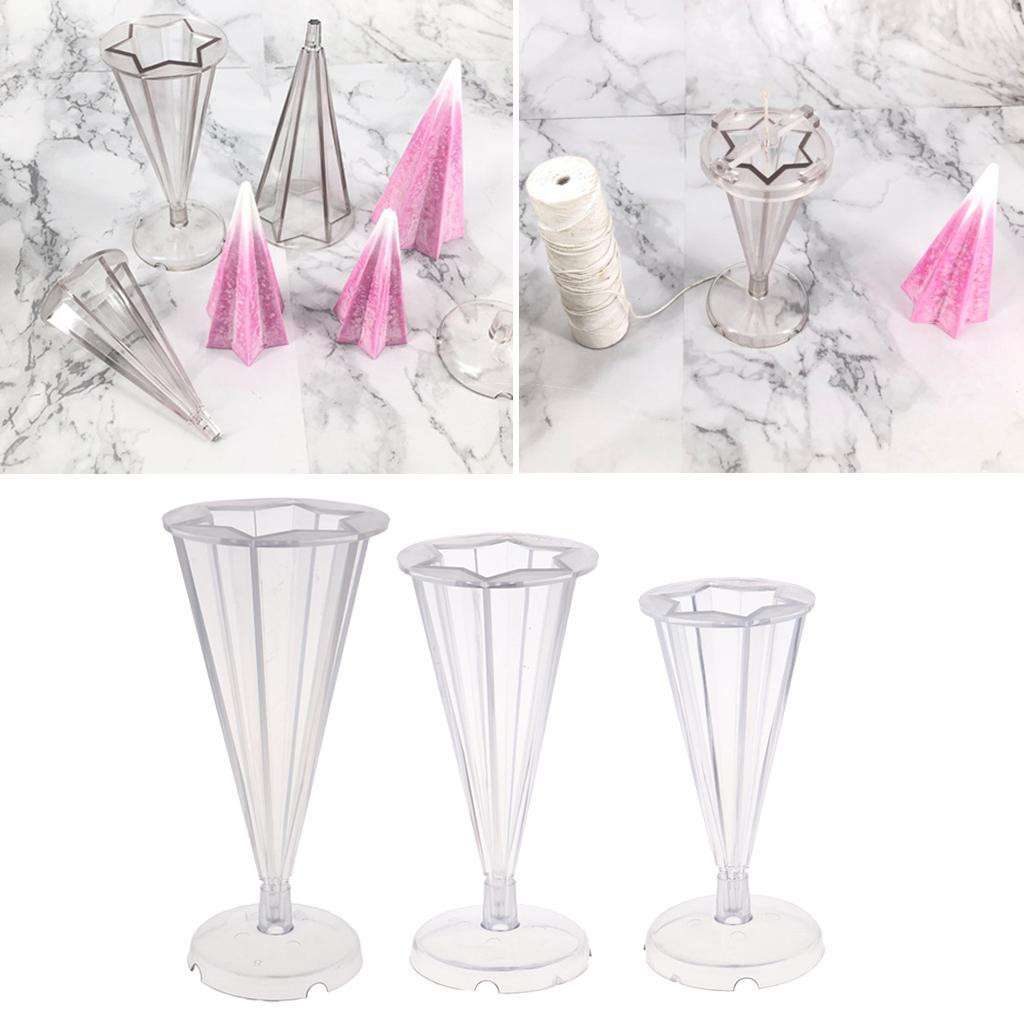 Cone Shaped Mold Candle Making Moulds for DIY Wedding Christmas Scented Candles Dried Flower Handmade Candle Tealight Candle Holder